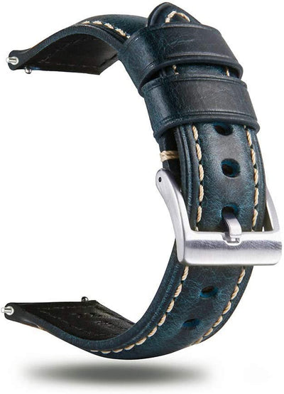 Berfine Quick-Release Læderrem - Blå