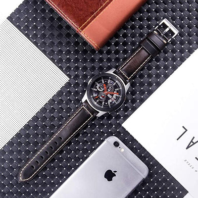 Berfine Quick-Release Læderrem - Sort/brun