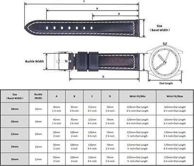 Berfine Quick-Release Læderrem - Sort/brun