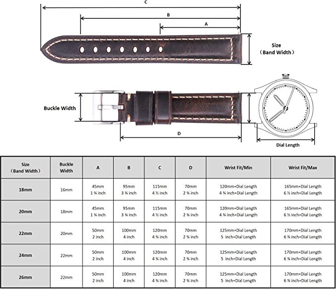 Berfine Quick-Release Læderrem - DunkelBrun