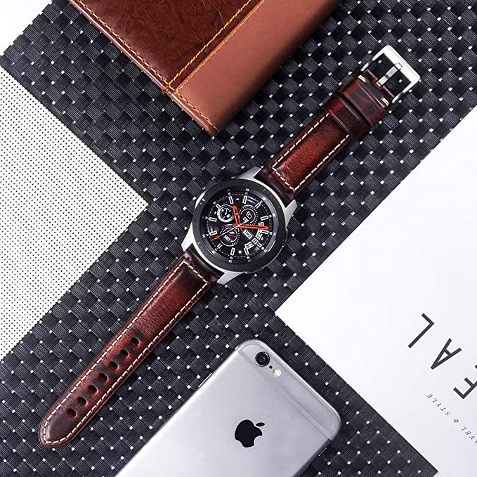 Berfine Quick-Release Læderrem - Karmin rød