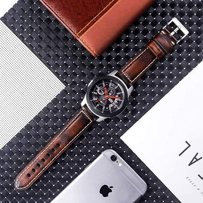 Berfine Quick-Release Læderrem - DunkelBrun